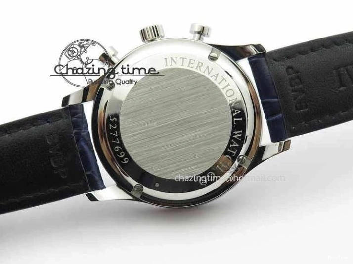 MIROTIME 0705 Portuguese IW3714 Diam ZF V2 1:1 Best Edition White Dial Blue Makers On Blue Leather Strap A79350 (Slim Movement) Stylish 7248